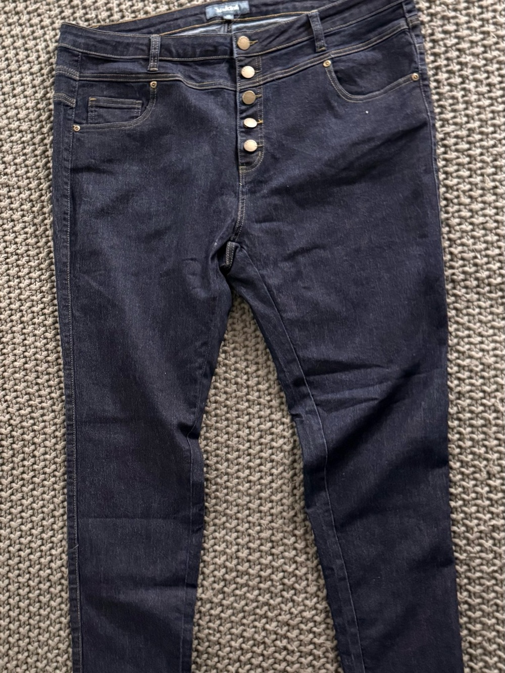 ModCloth Women’s Dark Blue Button-Fly Jeans